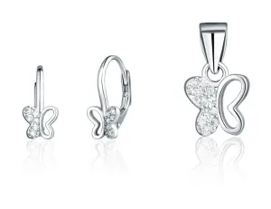 JVD Elegante parure di gioielli Farfalle SVLS0086SJ5BI00 (pendente, orecchini)