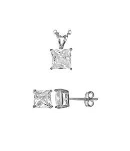 JVD Elegante set di gioielli in argento con zirconi SVLS0028SH2BI00 (ciondolo, orecchini)
