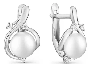 JVD Eleganti orecchini di perle con zirconi SVLE0913XH2P100