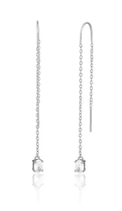 JVD Eleganti orecchini lunghi in argento con zirconi SVLE1846X75BI00