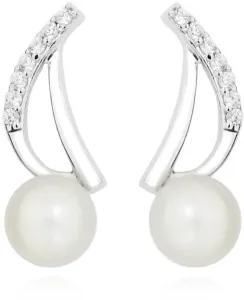JVD Orecchini in argento con perle vere e zirconi SVLE0192SH8P100