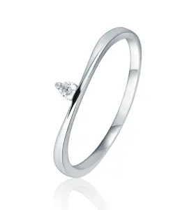 JVD Splendido anello in argento con zircone trasparente SVLR0910X75BI 50 mm