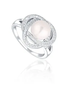 JwL Luxury Pearls Anello con vera perla e zirconi JL0759 52 mm