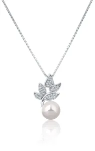 JwL Luxury Pearls Bellissima collana in argento con perla vera e zirconi JL0785 (catena, ciondolo)
