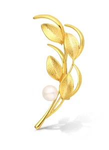 JwL Luxury Pearls Bellissima spilla placcata oro 2in1 con vera perla JL0843