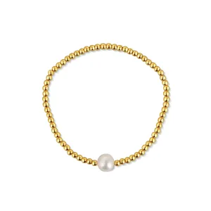 JwL Luxury Pearls Bracciale di perline placcate in oro con vera perla di acqua dolce JL0714