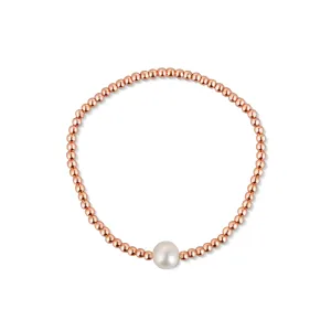 JwL Luxury Pearls Bracciale di perline placcate in oro rosa con vera perla di acqua dolce JL0715