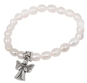 JwL Luxury Pearls Bracciale di vere perle con pendente in metallo JL0418