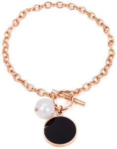 JwL Luxury Pearls Bracciale in acciaio con vera perla JL0481CH