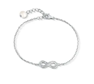 JwL Luxury Pearls Bracciale in argento sterling infinito con perla autentica JL0848