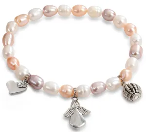 JwL Luxury Pearls Braccialetto fine fatto di vere perle con decorazioni JL0295