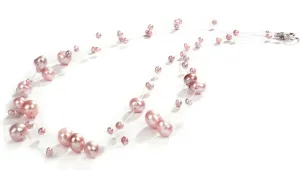 JwL Luxury Pearls Collana con vere perle rosa volteggianti JL0826