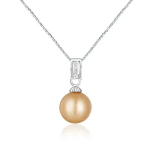 JwL Luxury Pearls Collana elegante in argento con perla dorata del Pacifico del Sud JL0734 (catenina, ciondolo)