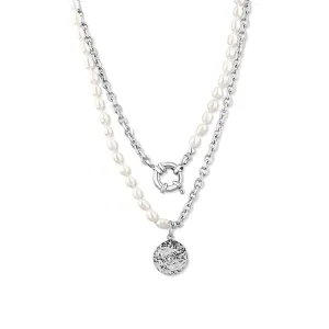 JwL Luxury Pearls Collana in acciaio con vere perle di fiume JL0799