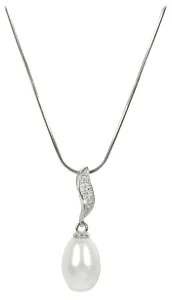 JwL Luxury Pearls Collana in argento con perla e zirconi JL0200 (collana, ciondolo)