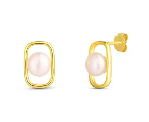 JwL Luxury Pearls Delicati orecchini placcati oro con perla vera JL0828