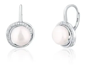 JwL Luxury Pearls Lussuosi orecchini in argento con perla e zirconi JL0738