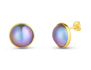 JwL Luxury Pearls Lussuosi orecchini placcati oro di perle vere Mabe JL0831