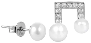 JwL Luxury Pearls Orecchini asimmetrici con perle e zirconi JL0415