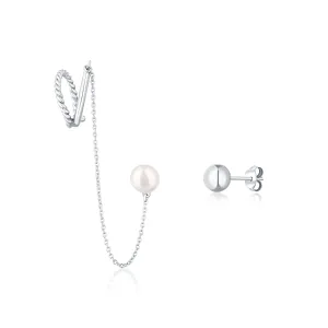 JwL Luxury Pearls Orecchini asimmetrici con vera perla JL0747