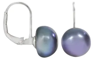 JwL Luxury Pearls Orecchini con vera perla colore blu metallizzato JL0057
