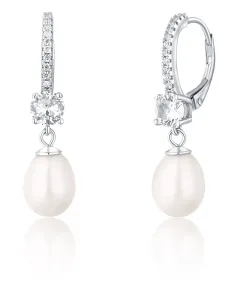 JwL Luxury Pearls Orecchini in argento con vere perle e zirconi JL0739