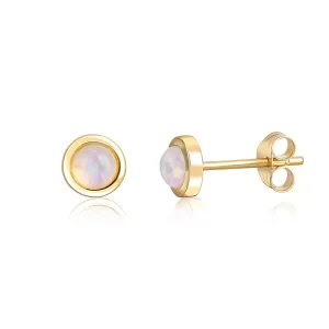JwL Luxury Pearls Orecchini in argento dorati con opale sintetico Cuori JL0615