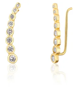 JwL Luxury Pearls Orecchini longitudinali placcati in oro con cristalli JL0743