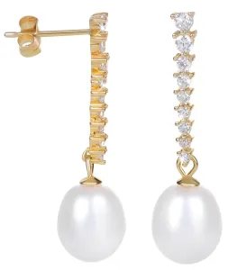 JwL Luxury Pearls Orecchini placcate in oro con perle e cristalli JL0405