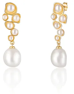 JwL Luxury Pearls Orecchini placcate oro con perle JL0655