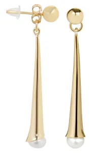 JwL Luxury Pearls Orecchini placcati in oro 2in1 con vere perle JL0410
