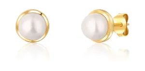 JwL Luxury Pearls Orecchini placcati in oro con perla coltivata JL0735