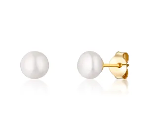 JwL Luxury Pearls Orecchini placcati oro giallo con autentiche perle di fiume JL0767