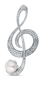 JwL Luxury Pearls Scintillante spilla con perla nota musicale JL0793