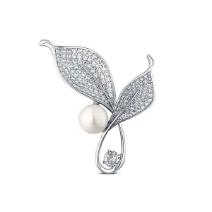 JwL Luxury Pearls Spilla con perle e cristalli 2in1 Foglie JL0818