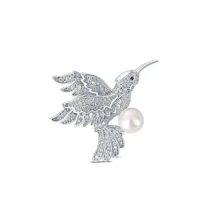 JwL Luxury Pearls Splendida spilla Colibrì con vera perla JL0515