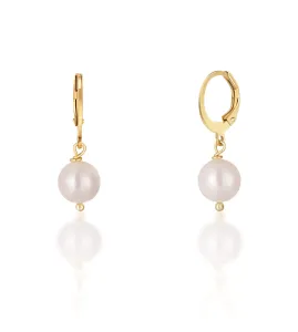 JwL Luxury Pearls Splendidi orecchini placcati in oro con vere perle 21019.1
