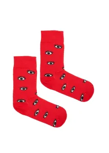 Kabak Unisex's Socks Patterned Red Eyes #169410