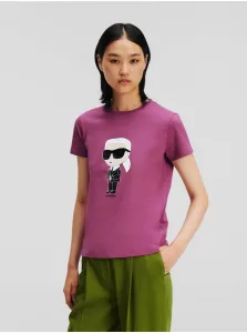 Purple women's T-shirt KARL LAGERFELD - Women #2743019