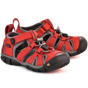 Keen Scarpe da trekking per bambini Seacamp II CNX Children Sandals Racing Red/Gargoyle 29