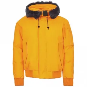 Kenzo Men's Padded Fur Hooded Parka Jacket Orange - L ORANGE