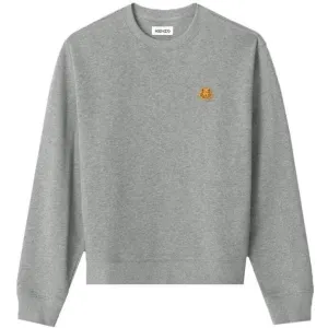 Kenzo Men's Small Tiger Crest Sweater Grey - S GREY