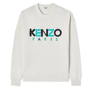 Kenzo Paris Men's Wool Jumper Cream - CREAM XL