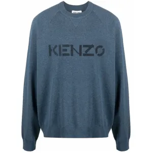 Kenzo Men's Logo Seasonal PRT Jumper Blue - M BLUE