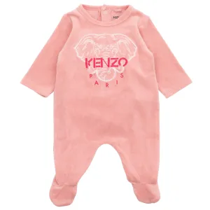 Kenzo Baby Girls Elephant Logo Sleepsuit - 10M Pink