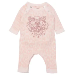 Kenzo Baby Girls Tiger Logo Romper Pink - 3M PINK