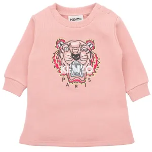 Kenzo Baby Girls Tiger Logo Dress Pink - 2Y Pink