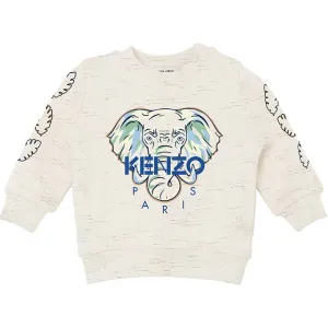 Kenzo Baby Boys Elephant Logo Sweater White - 3A WHITE