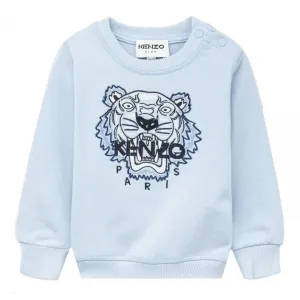 Kenzo Baby Boys Sweater Tiger Logo - SKY BLUE 3M