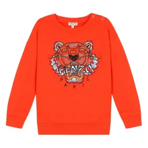 Kenzo Baby Boys Tiger Print Sweatshirt Orange - ORANGE 6M